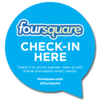 Pegatina de FourSquare check-in Here